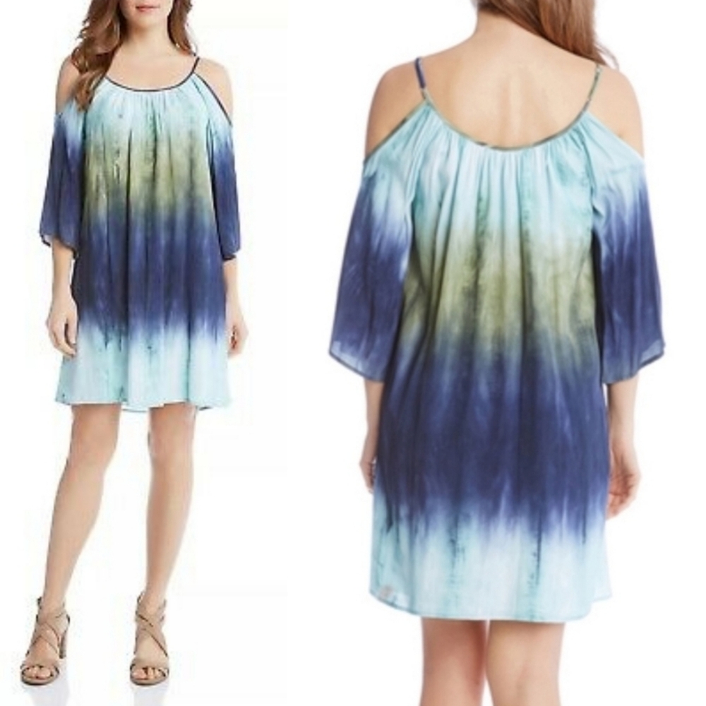 Karen Kane Ombre Cold Shoulder Dress